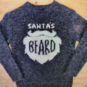 Gray Santa's Beard Sweater